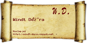 Windt Dóra névjegykártya